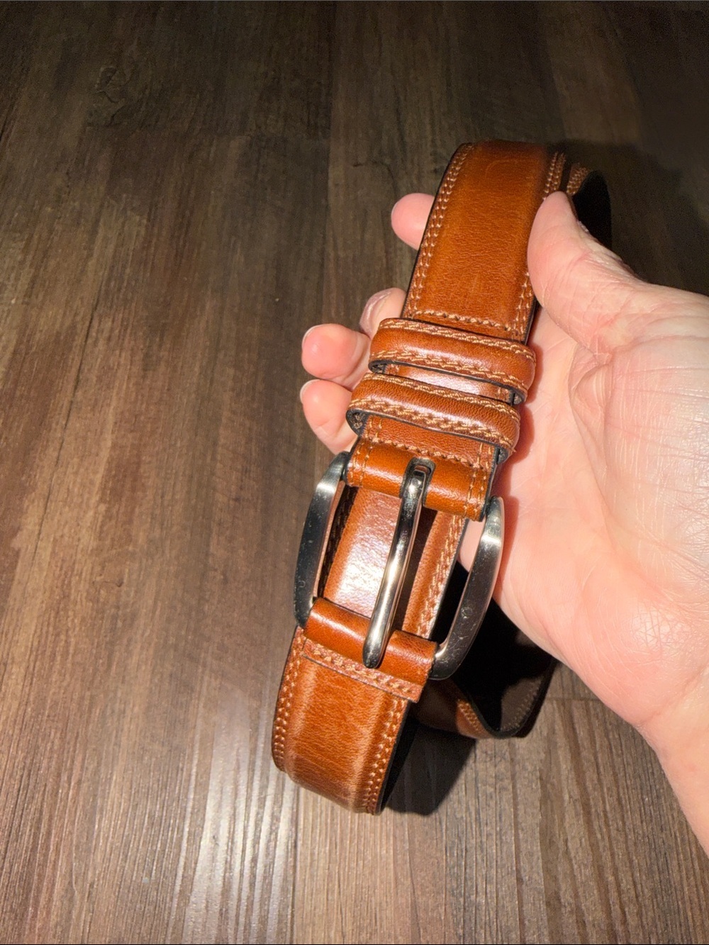 Fossil around the waist around the world full grain cowhide leather belt 40